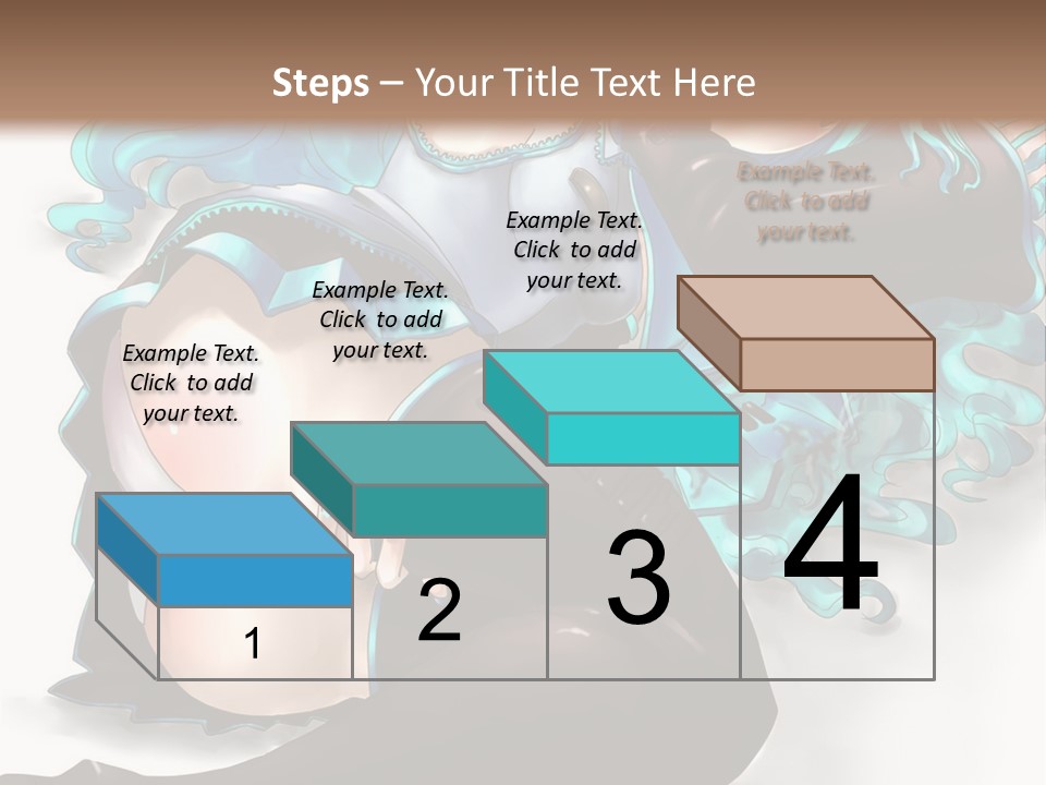 A Woman With Blue Hair And Black Stockings PowerPoint Template