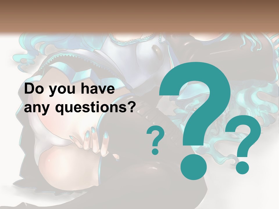 A Woman With Blue Hair And Black Stockings PowerPoint Template