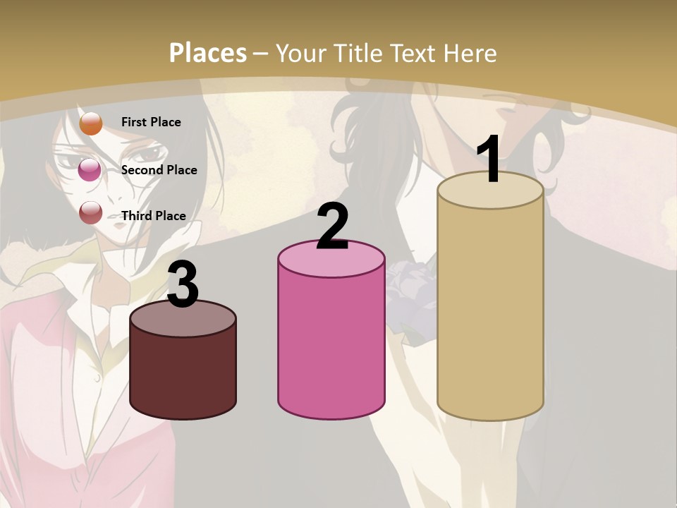 A Man In A Tuxedo And A Woman In A Dress PowerPoint Template