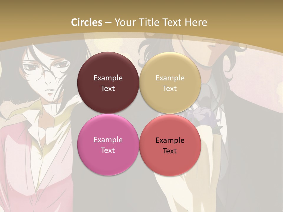 A Man In A Tuxedo And A Woman In A Dress PowerPoint Template