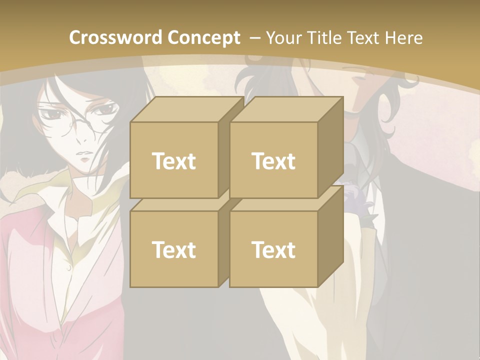 A Man In A Tuxedo And A Woman In A Dress PowerPoint Template