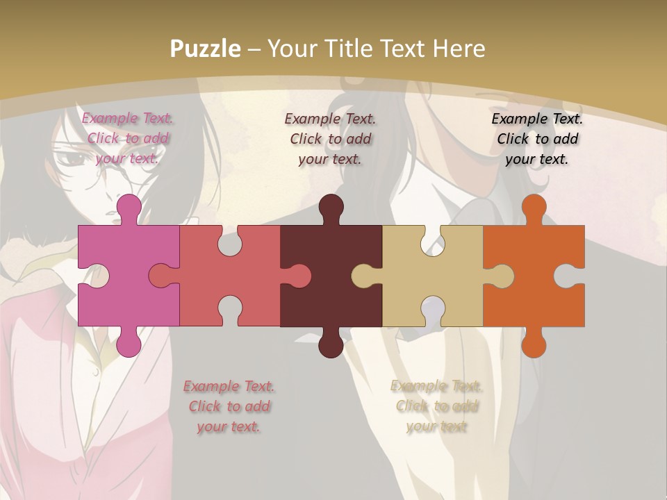 A Man In A Tuxedo And A Woman In A Dress PowerPoint Template