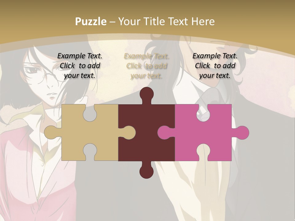 A Man In A Tuxedo And A Woman In A Dress PowerPoint Template