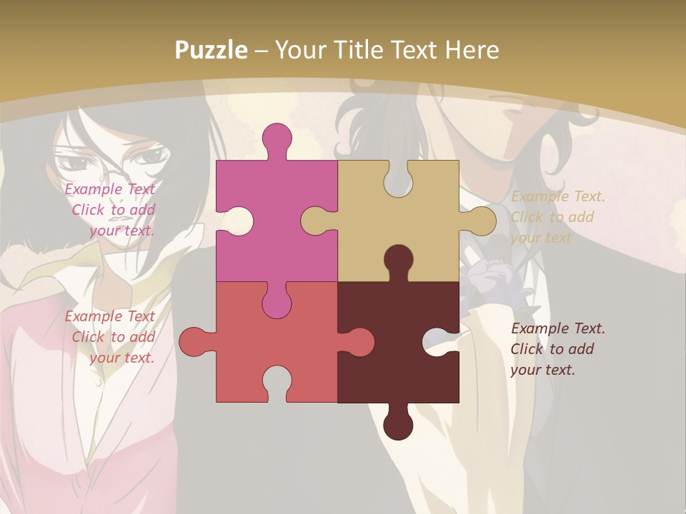 A Man In A Tuxedo And A Woman In A Dress PowerPoint Template