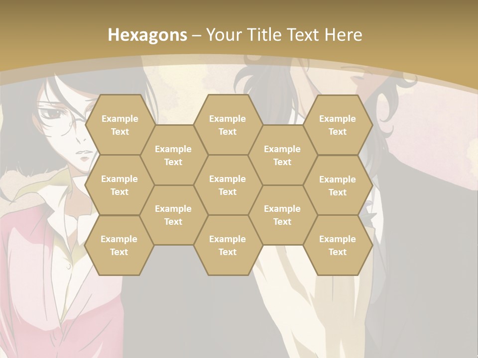 A Man In A Tuxedo And A Woman In A Dress PowerPoint Template