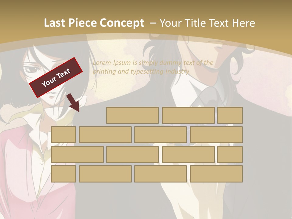 A Man In A Tuxedo And A Woman In A Dress PowerPoint Template