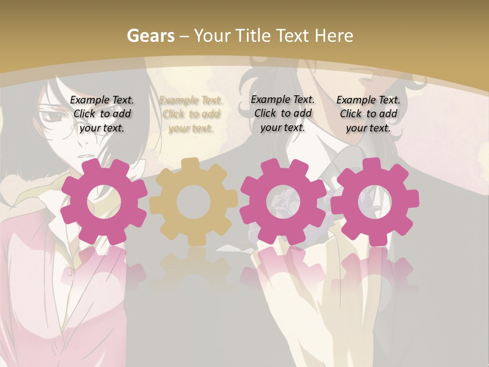 A Man In A Tuxedo And A Woman In A Dress PowerPoint Template