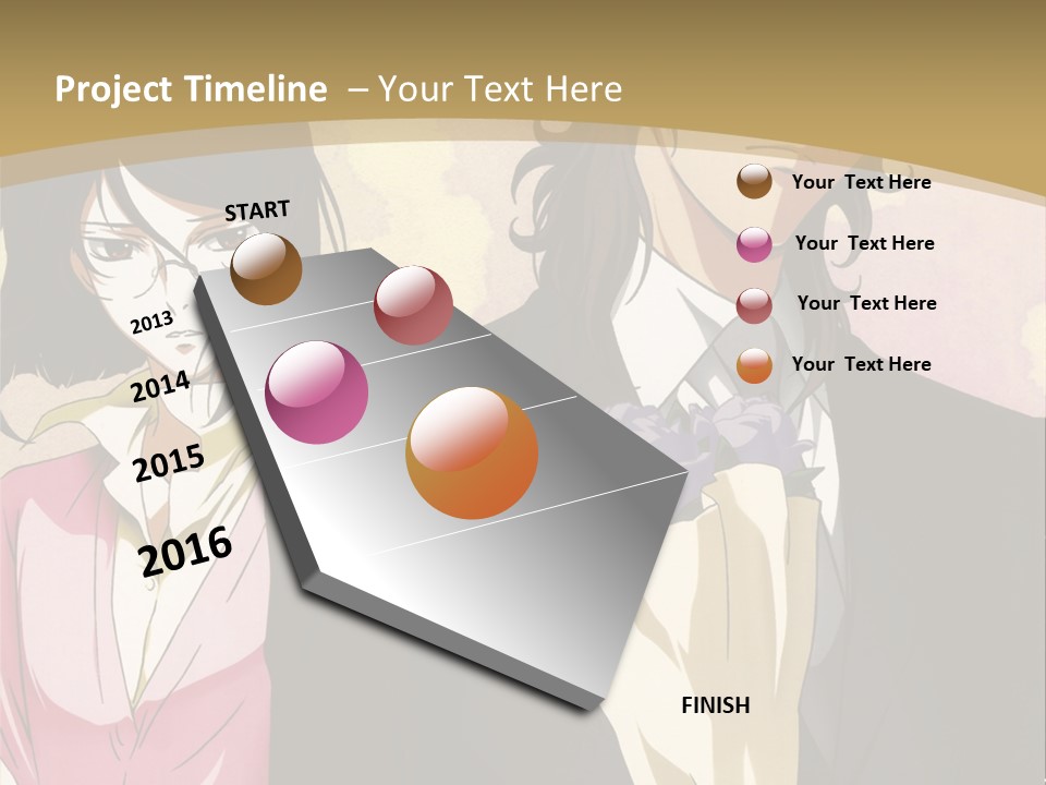 A Man In A Tuxedo And A Woman In A Dress PowerPoint Template