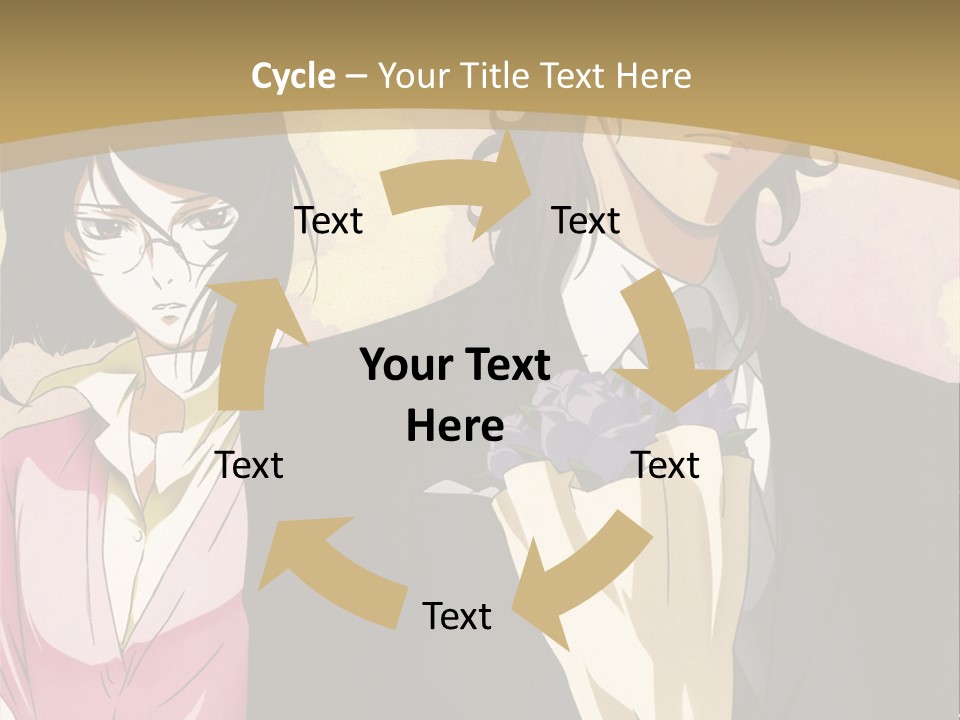 A Man In A Tuxedo And A Woman In A Dress PowerPoint Template