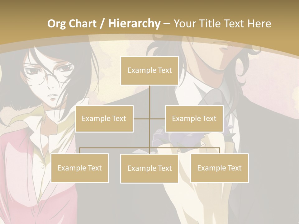 A Man In A Tuxedo And A Woman In A Dress PowerPoint Template