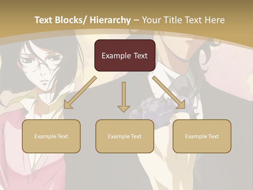 A Man In A Tuxedo And A Woman In A Dress PowerPoint Template