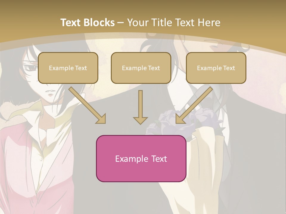 A Man In A Tuxedo And A Woman In A Dress PowerPoint Template