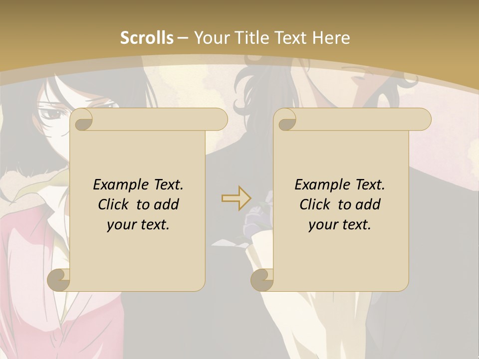 A Man In A Tuxedo And A Woman In A Dress PowerPoint Template