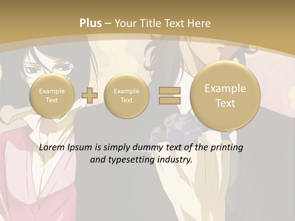 A Man In A Tuxedo And A Woman In A Dress PowerPoint Template