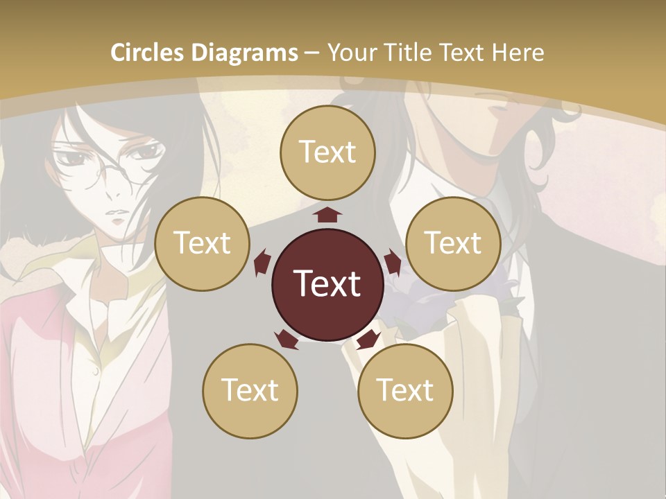 A Man In A Tuxedo And A Woman In A Dress PowerPoint Template