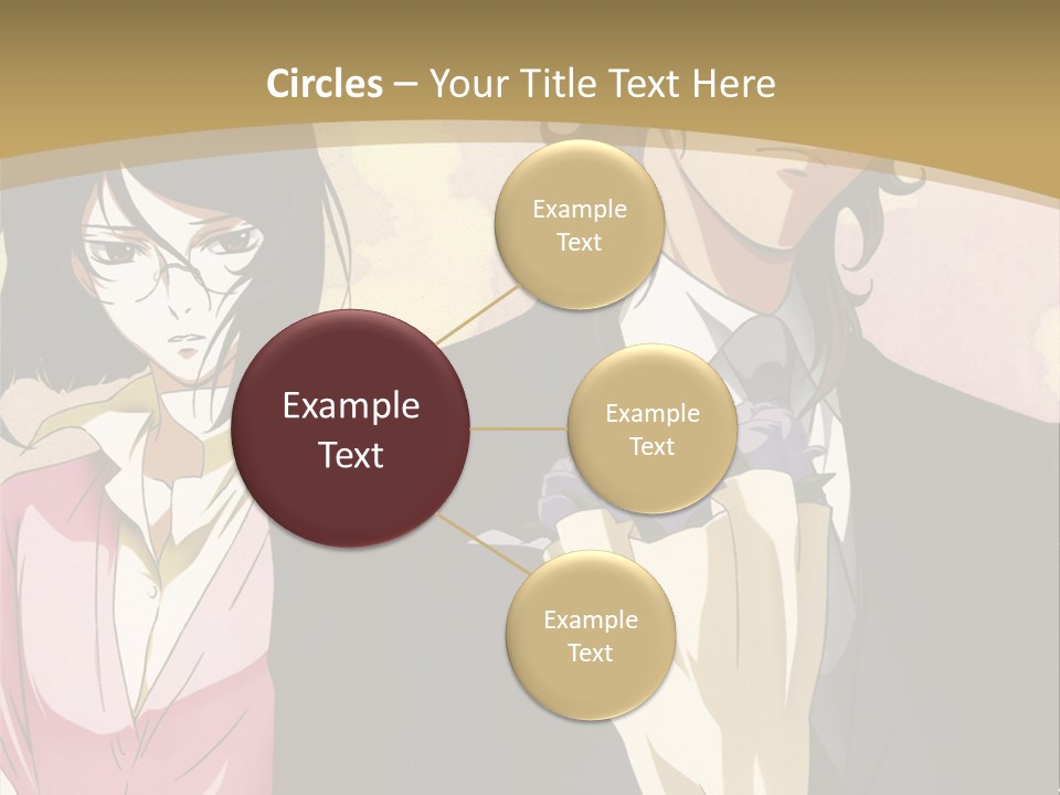 A Man In A Tuxedo And A Woman In A Dress PowerPoint Template