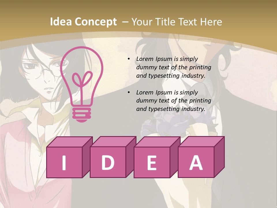 A Man In A Tuxedo And A Woman In A Dress PowerPoint Template