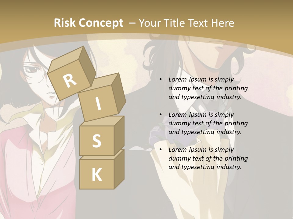 A Man In A Tuxedo And A Woman In A Dress PowerPoint Template