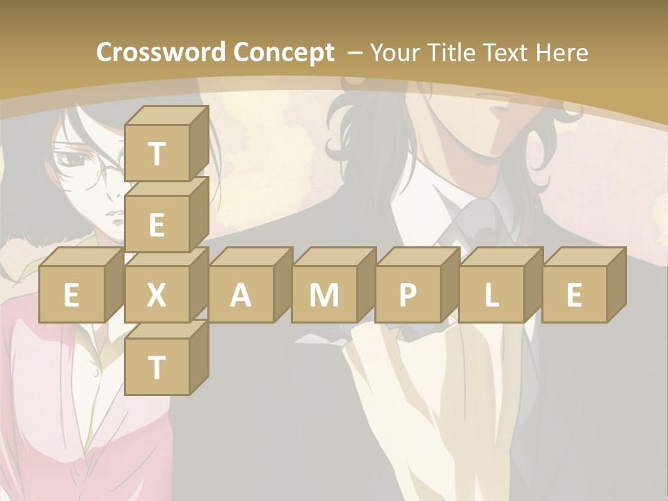 A Man In A Tuxedo And A Woman In A Dress PowerPoint Template