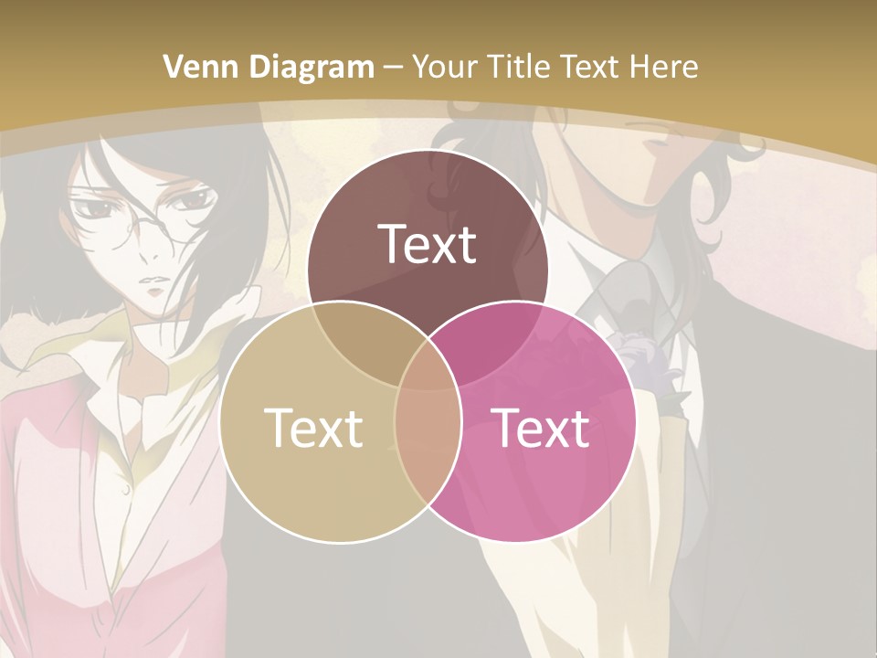 A Man In A Tuxedo And A Woman In A Dress PowerPoint Template