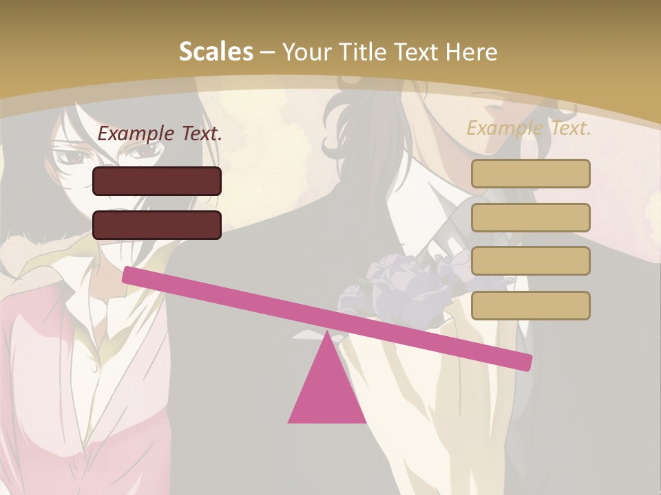 A Man In A Tuxedo And A Woman In A Dress PowerPoint Template