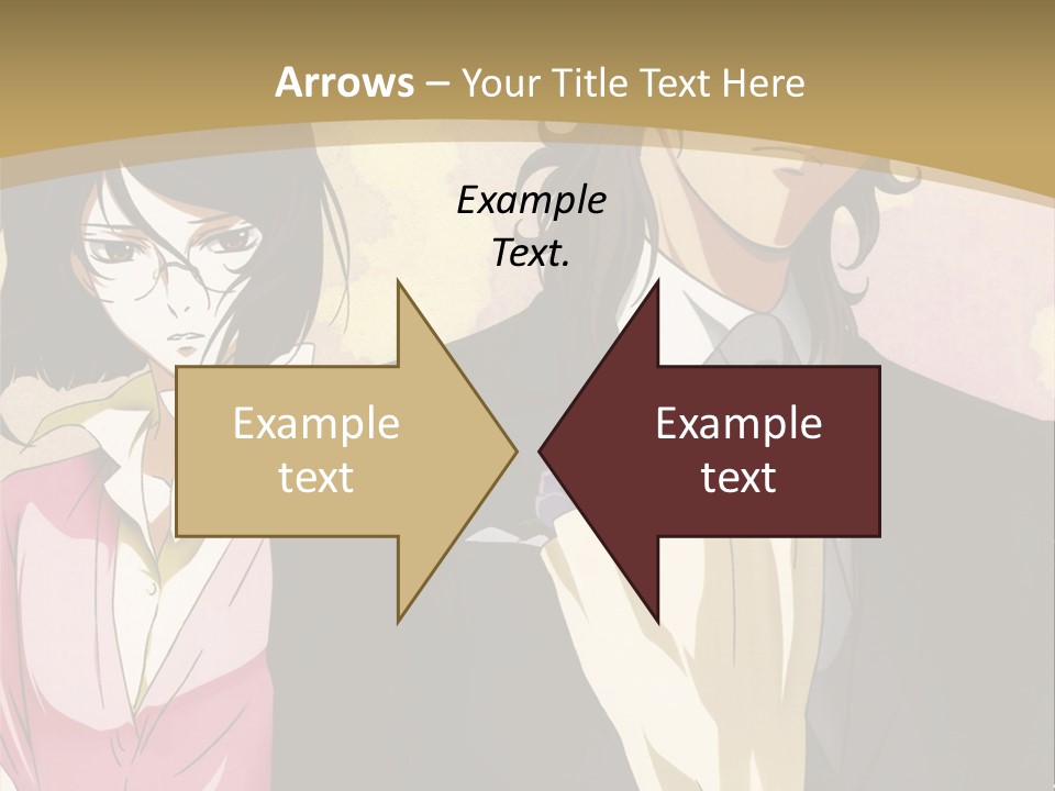 A Man In A Tuxedo And A Woman In A Dress PowerPoint Template