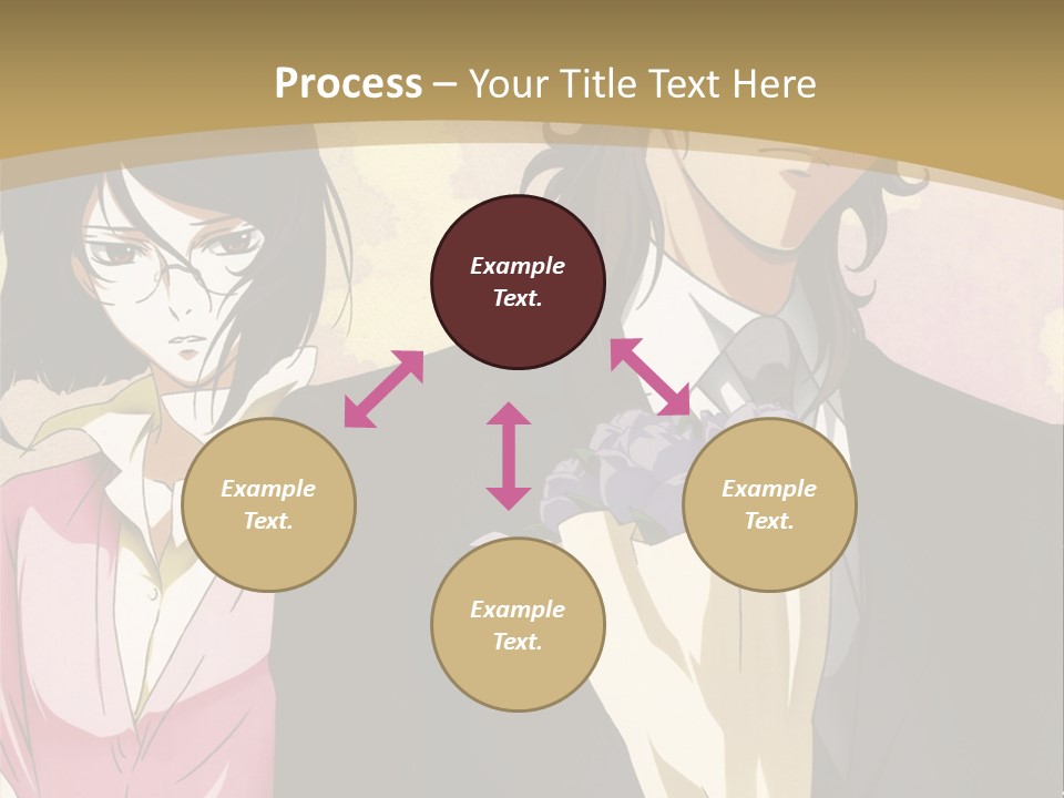 A Man In A Tuxedo And A Woman In A Dress PowerPoint Template