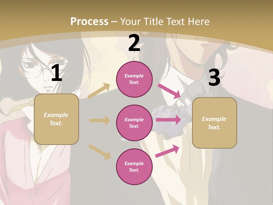 A Man In A Tuxedo And A Woman In A Dress PowerPoint Template