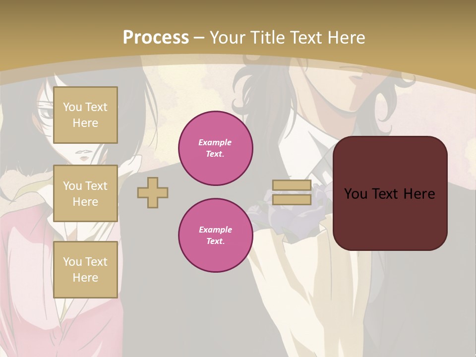 A Man In A Tuxedo And A Woman In A Dress PowerPoint Template