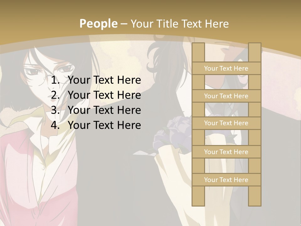 A Man In A Tuxedo And A Woman In A Dress PowerPoint Template