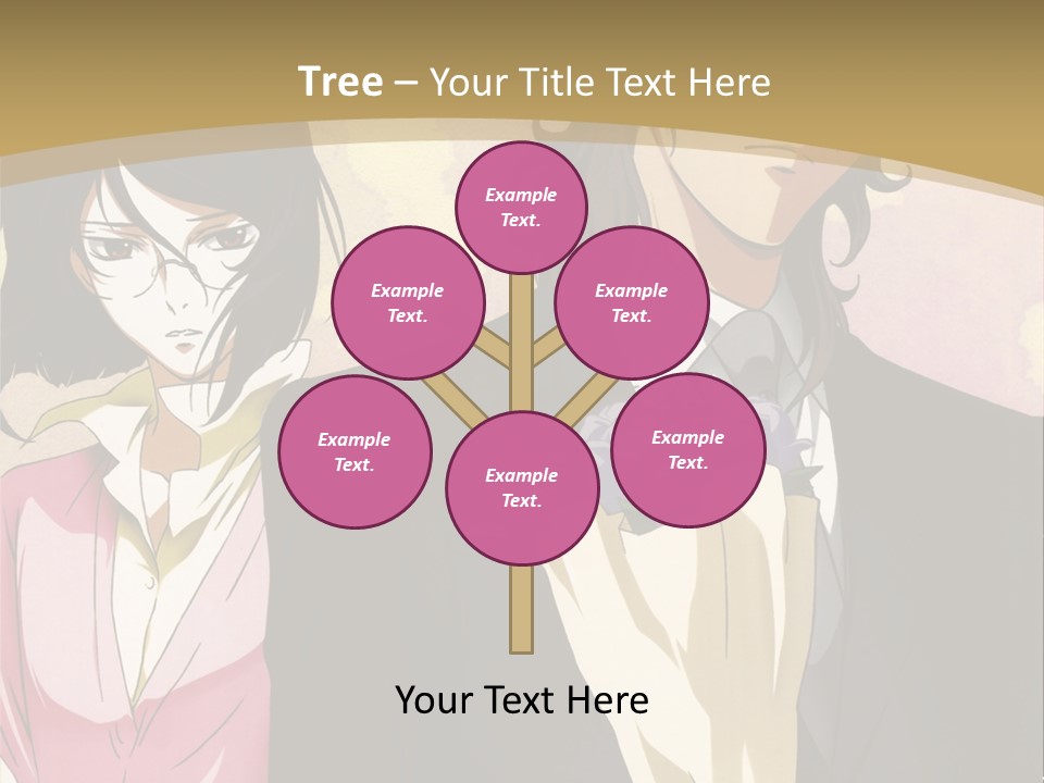 A Man In A Tuxedo And A Woman In A Dress PowerPoint Template