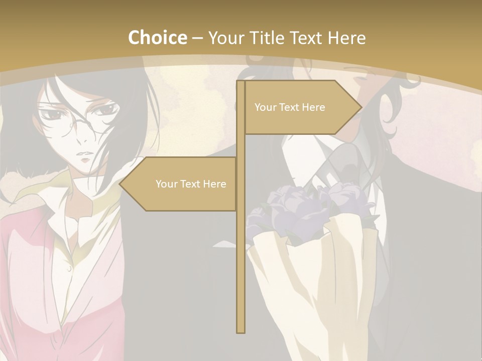 A Man In A Tuxedo And A Woman In A Dress PowerPoint Template