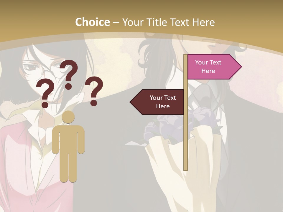 A Man In A Tuxedo And A Woman In A Dress PowerPoint Template