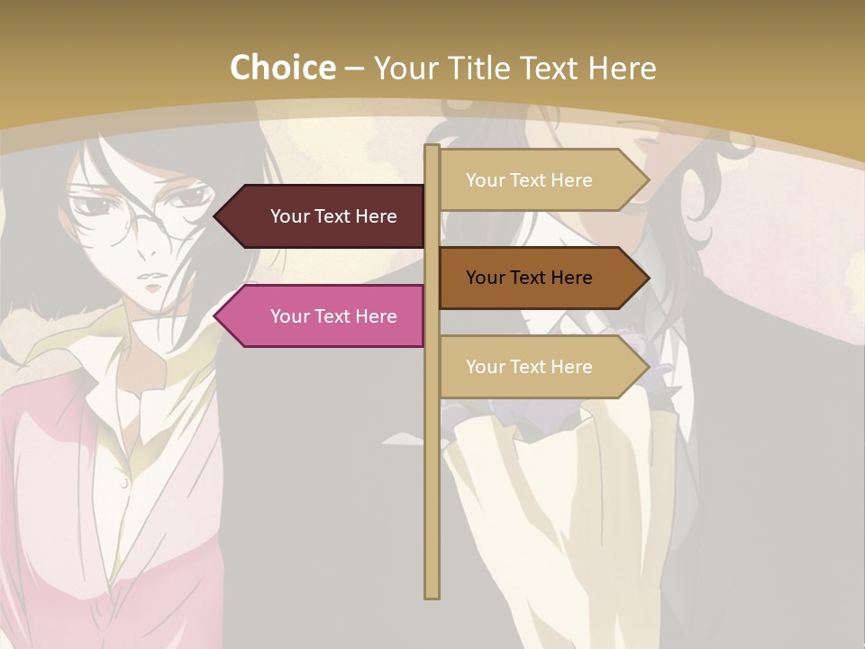 A Man In A Tuxedo And A Woman In A Dress PowerPoint Template