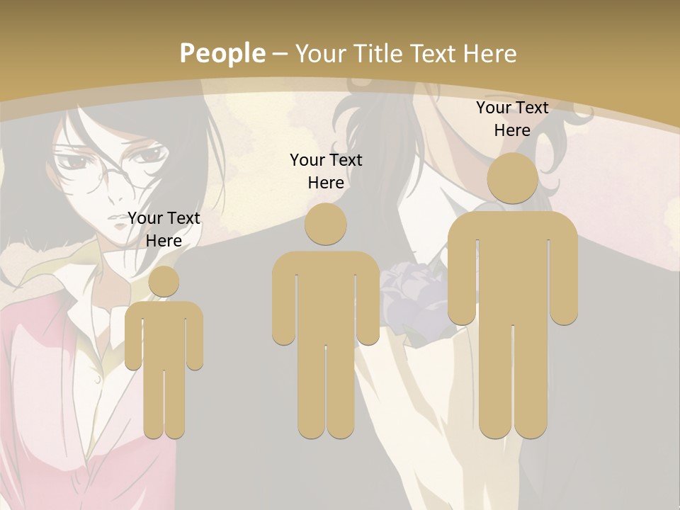 A Man In A Tuxedo And A Woman In A Dress PowerPoint Template