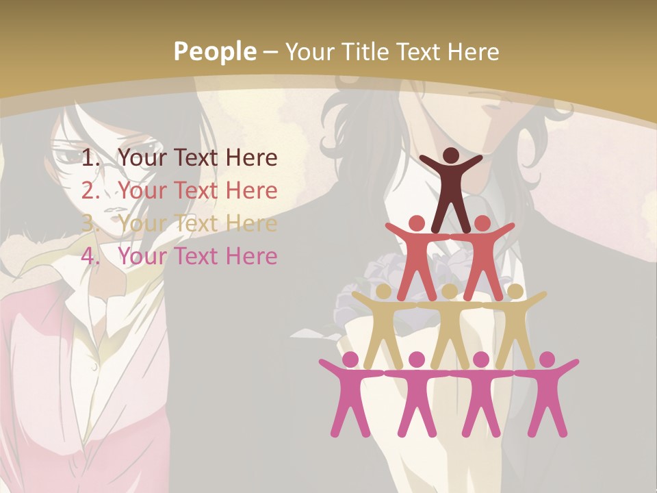 A Man In A Tuxedo And A Woman In A Dress PowerPoint Template