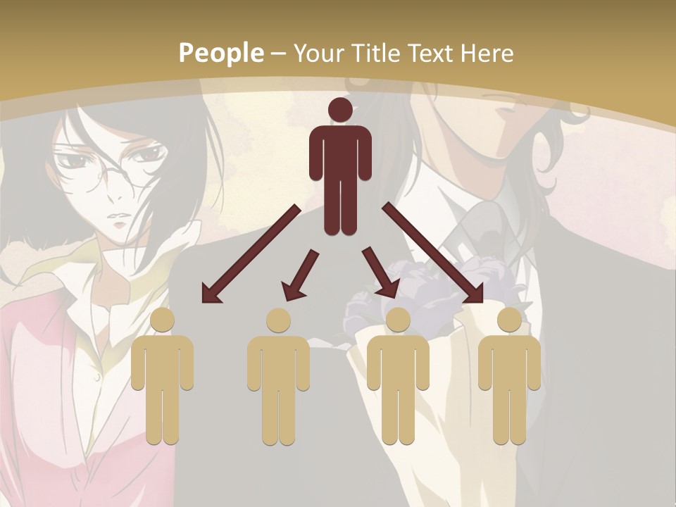 A Man In A Tuxedo And A Woman In A Dress PowerPoint Template