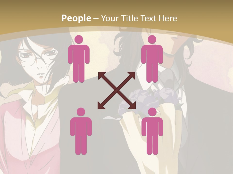 A Man In A Tuxedo And A Woman In A Dress PowerPoint Template