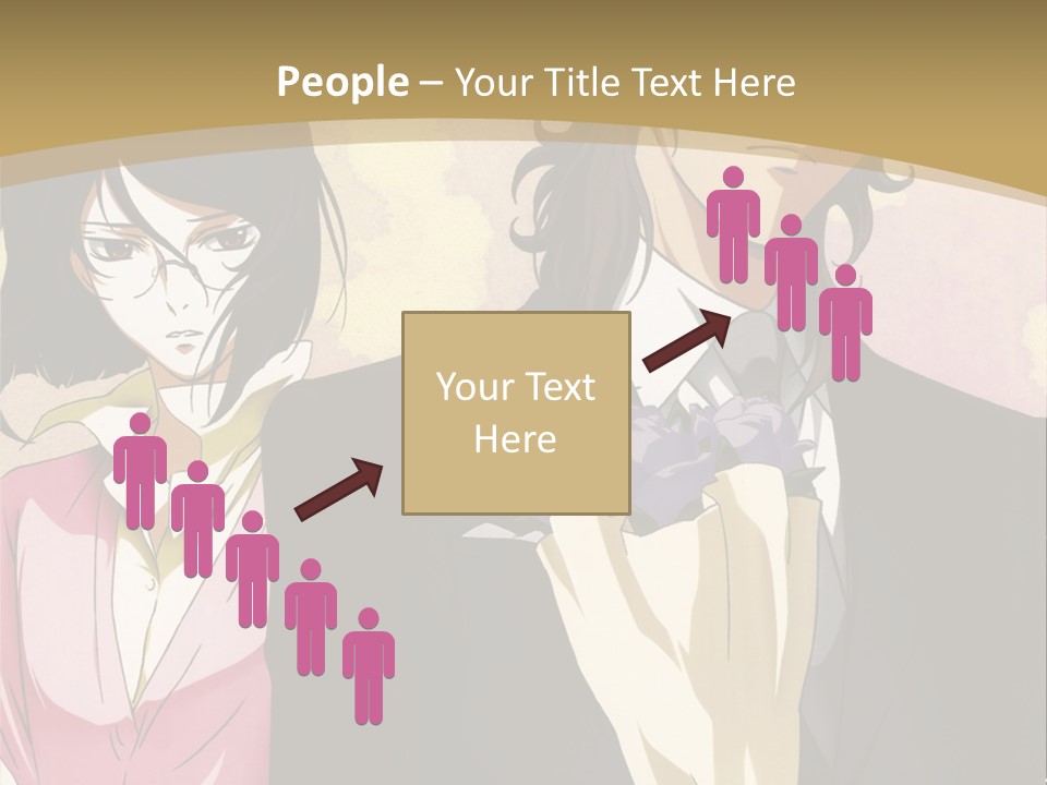 A Man In A Tuxedo And A Woman In A Dress PowerPoint Template