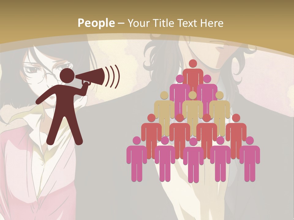 A Man In A Tuxedo And A Woman In A Dress PowerPoint Template