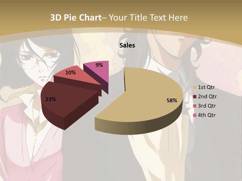 A Man In A Tuxedo And A Woman In A Dress PowerPoint Template