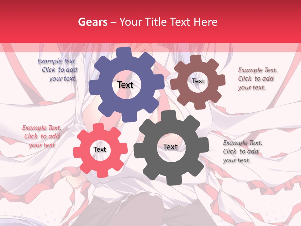 A Girl In A Hat With A Red Bow On Her Head PowerPoint Template