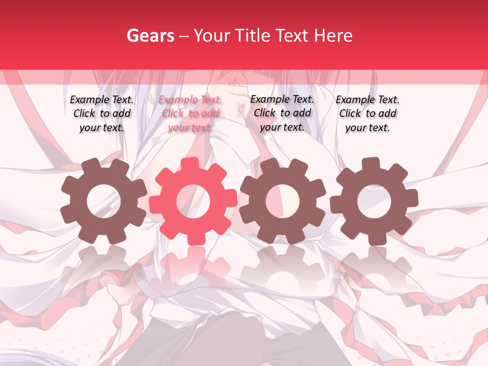 A Girl In A Hat With A Red Bow On Her Head PowerPoint Template