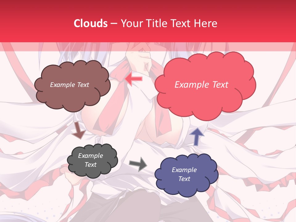 A Girl In A Hat With A Red Bow On Her Head PowerPoint Template