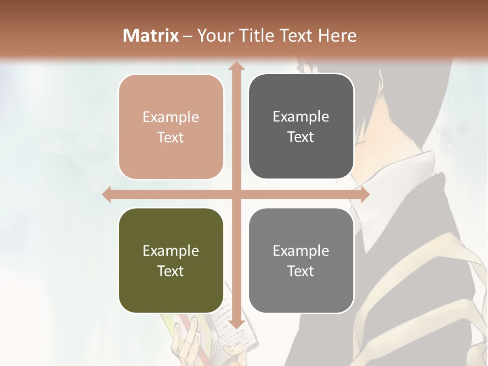 A Man Is Reading A Book In Front Of A Wall PowerPoint Template