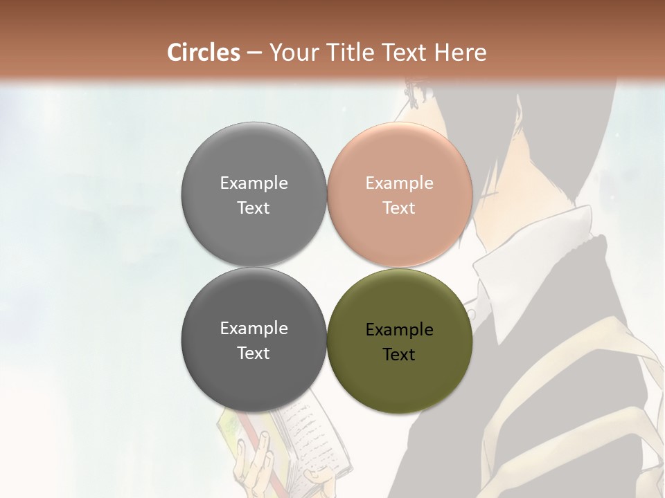 A Man Is Reading A Book In Front Of A Wall PowerPoint Template