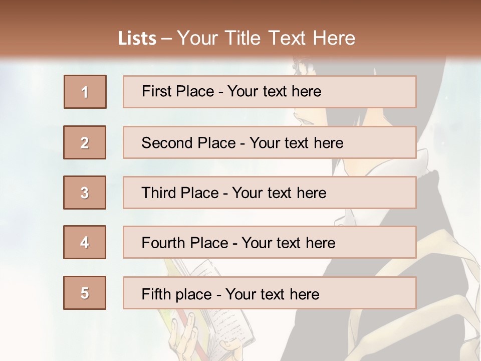 A Man Is Reading A Book In Front Of A Wall PowerPoint Template