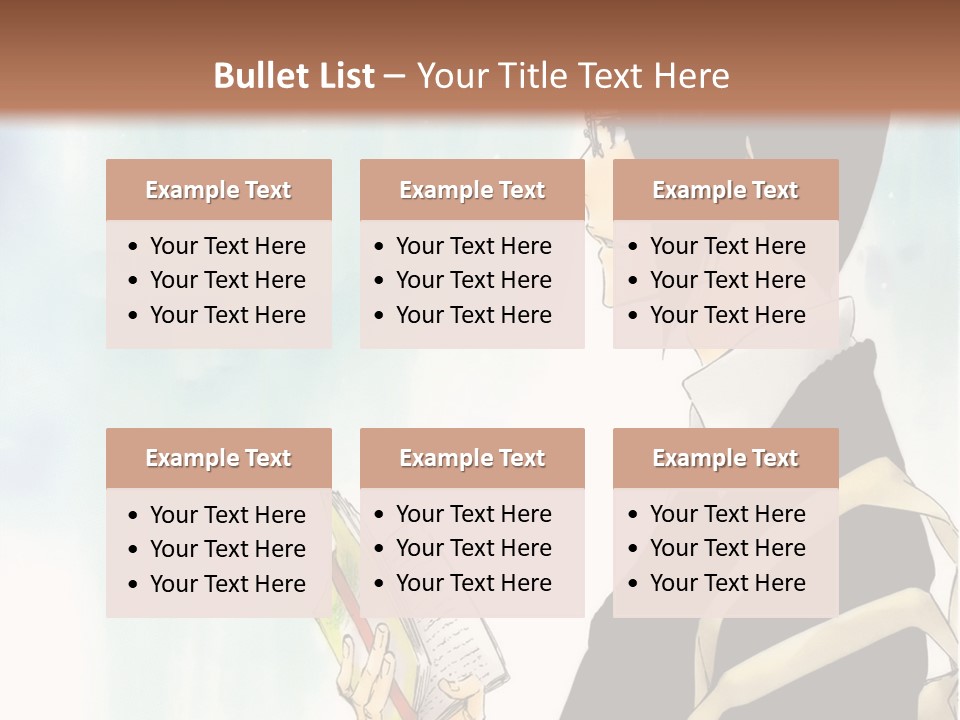 A Man Is Reading A Book In Front Of A Wall PowerPoint Template