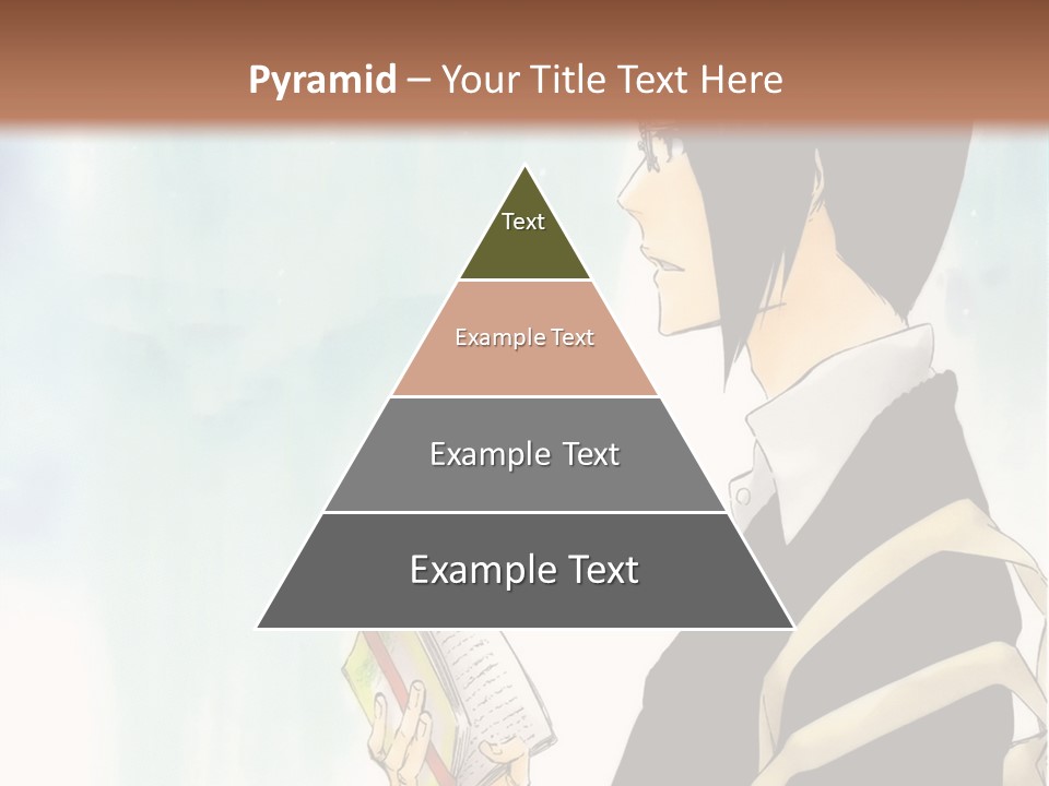 A Man Is Reading A Book In Front Of A Wall PowerPoint Template