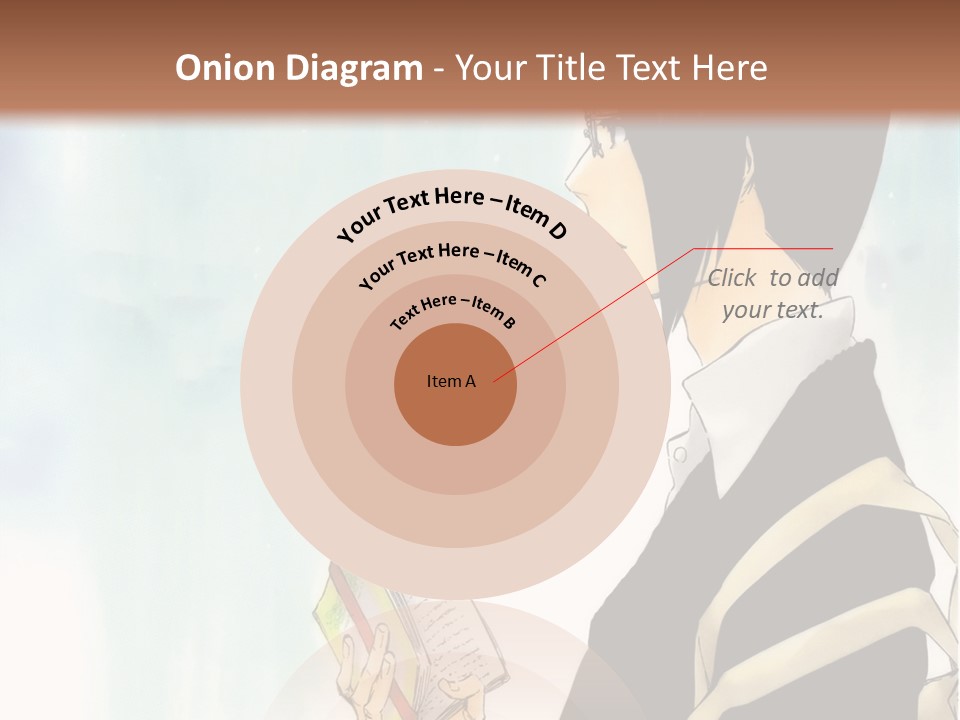 A Man Is Reading A Book In Front Of A Wall PowerPoint Template